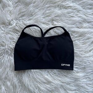 Dfyne Dynamic Backless Sports Bra Midnight Black Size Medium